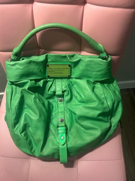 Marc By Marc Jacobs Handbags - Marc by Marc Jacobs Neon Green Leather Hobo Bag